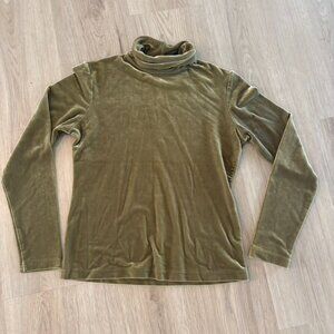 Sno skins velour turtleneck Mustard brown gold Small